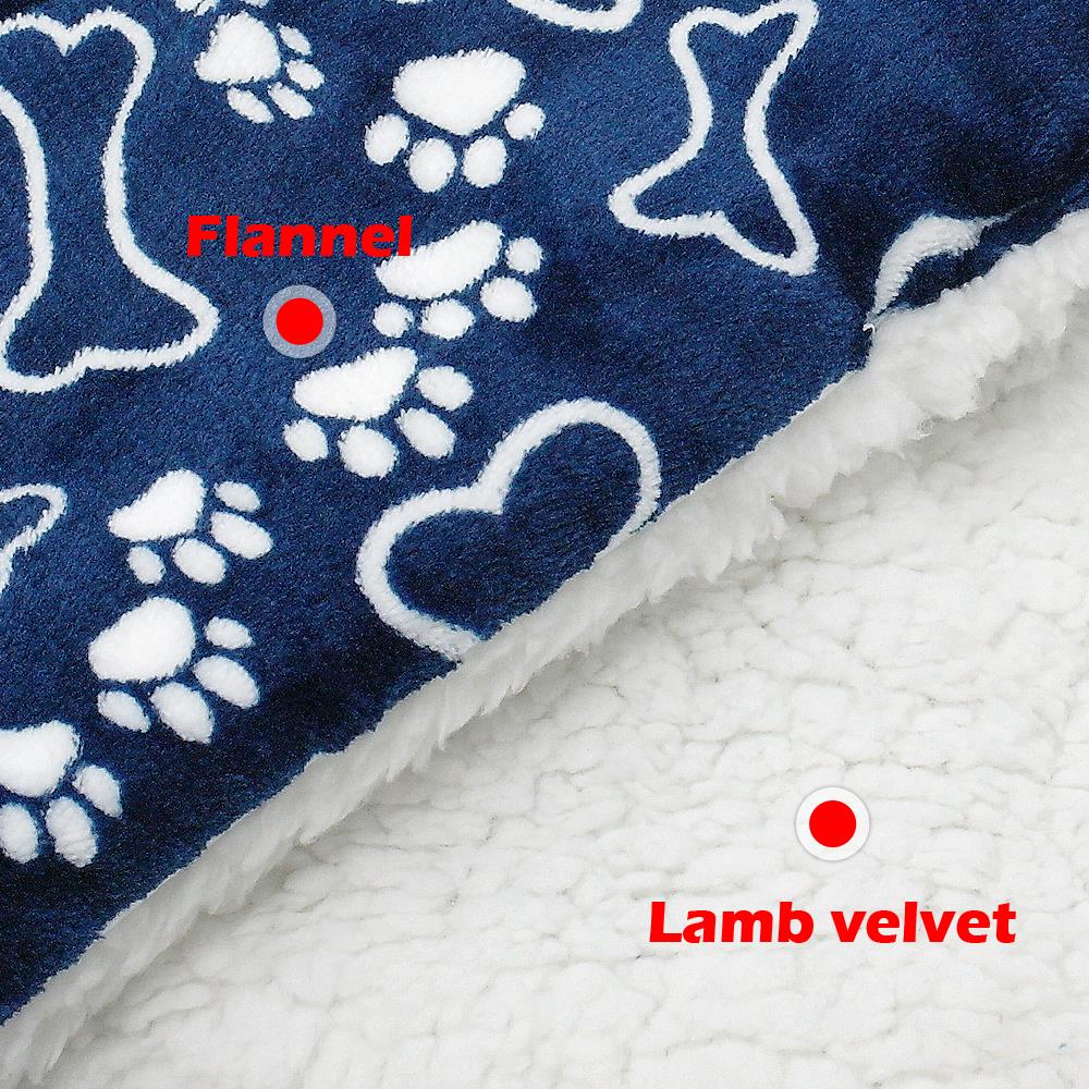 Paw Print Fleece Pet Bed