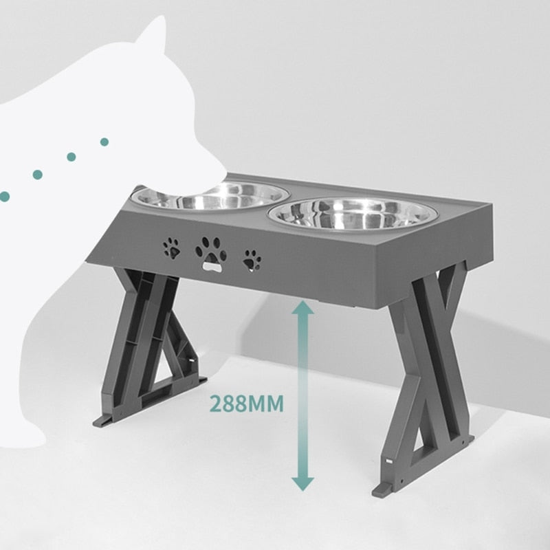 Anti-Slip Stainless Elevated Dog Bowls