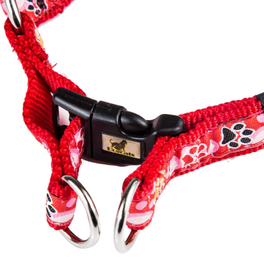 New Dog Paw Print Nylon Leash Collar (With Leash) Set Of Pet Supplies